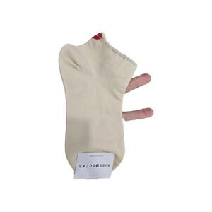 KISS SOCKS Korean Ankle Socks Heart Logo Beige | BUY 2 3+ SAVE! Low Cut